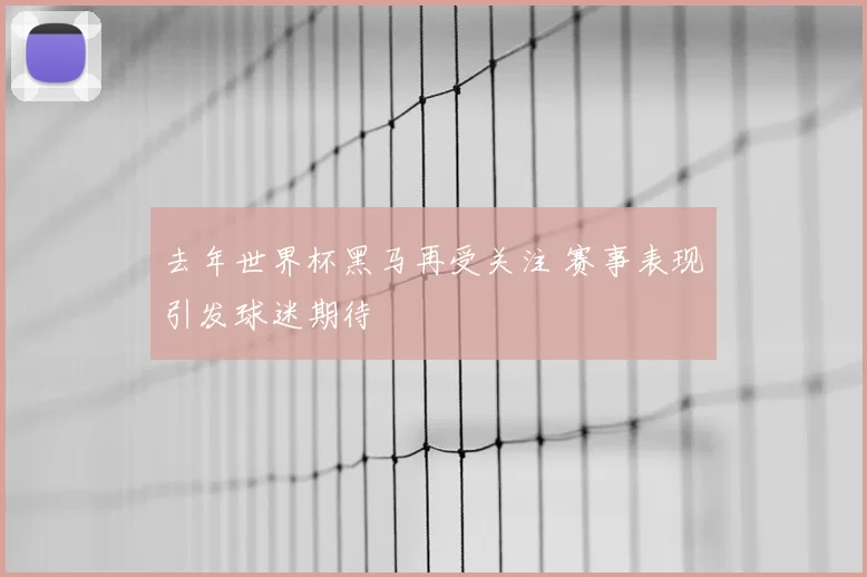 去年世界杯黑马再受关注 赛事表现引发球迷期待